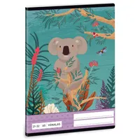 Ars Una 53620446 Kirra Koala A5 32 oldalas vonalas füzet fényes fólia mintás karton fedél