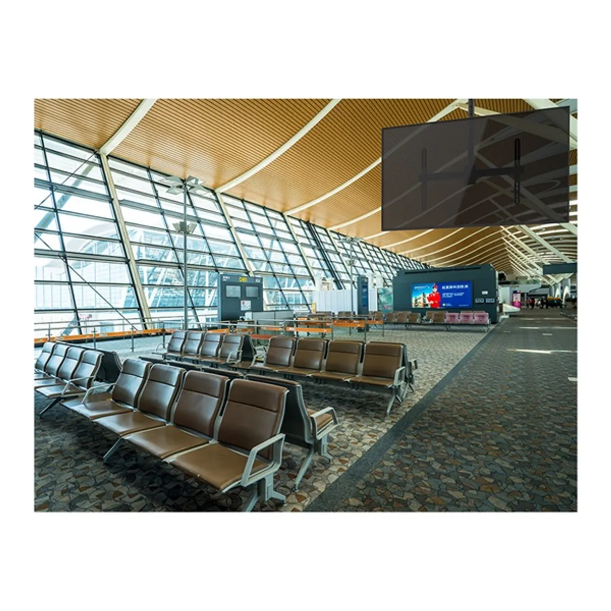 STELL 35050134 mennyezeti tv-konzol acél fekete min 40" max 70" 50 kg 25 fok 180 fok kábeltartó vesa 200x200-600x400 1 db #6