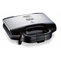 TEFAL 1500637594 2in1 szendvicssütő Ultracompact rozsdamentes acél fekete 700 W 4 db teflon bevonat jelzőfény csúszásmentes lábak