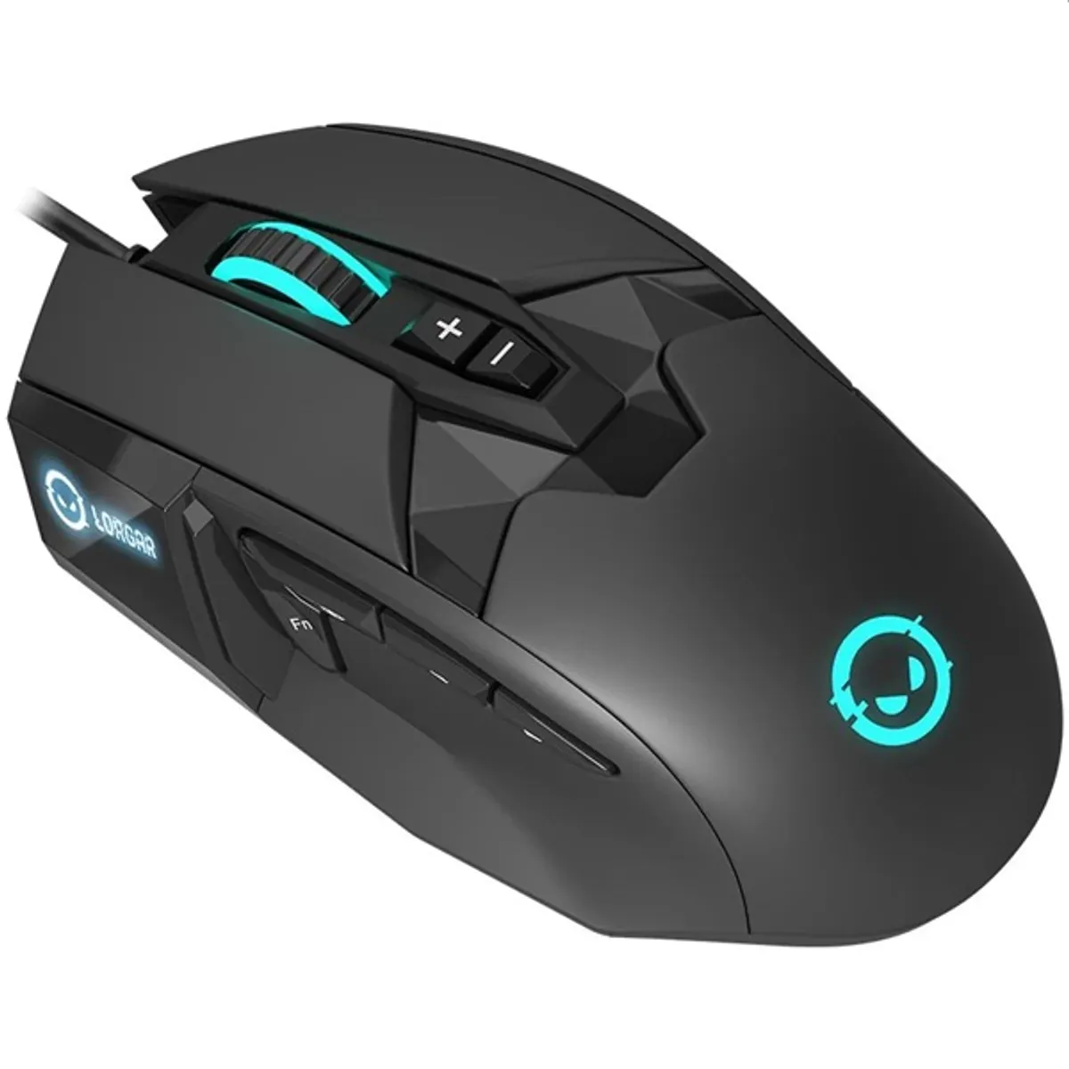 LORGAR LRG-GMS579 Stricter 579 9 programozható gomb Pixart PMW3336 szenzor 12000 DPI OLED kijelző USB 1.8m PTFE láb #2
