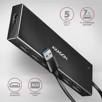 AXAGON HUE-F7A usb hub 6-portos usb 3.0 fekete #2