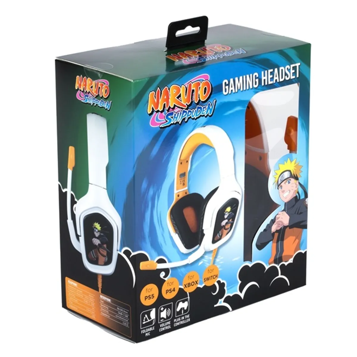 KONIX KX-GH-NARU-WH Naruto univerzális vezetékes gamer headset fehér #1