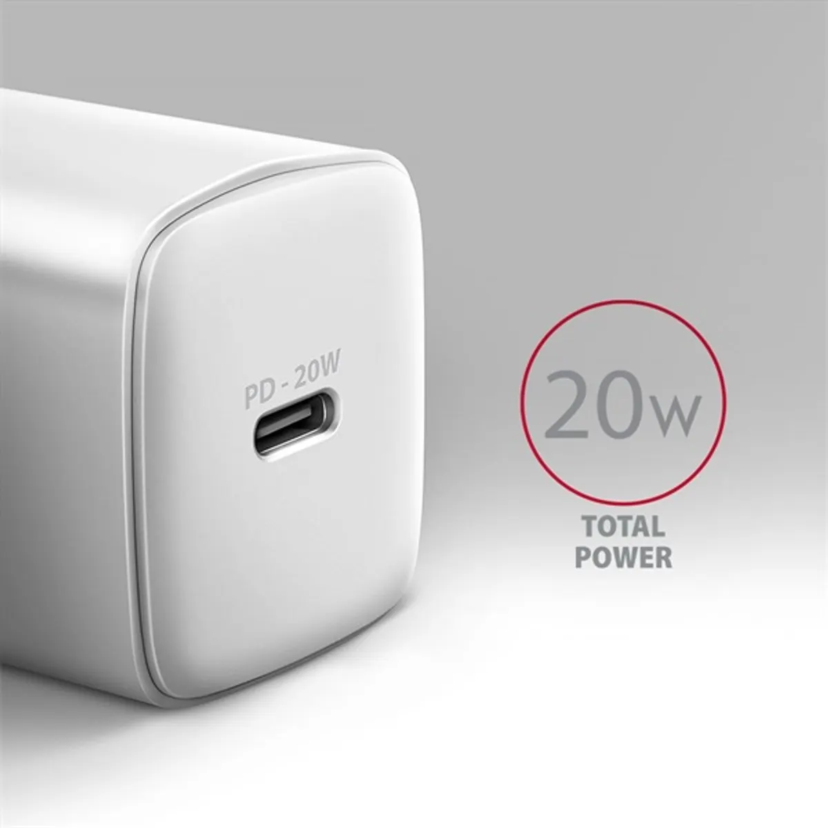 AXAGON ACU-PD20W PD3.0 QC4 USB-C töltő fehér univerzális 20W #2