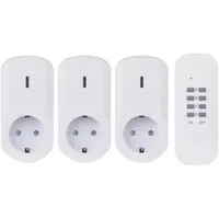 EMOS P0069 3db-os távirányítható hálózati aljzat schuko IP20 fehér 230V 1000W 433,92 MHz
