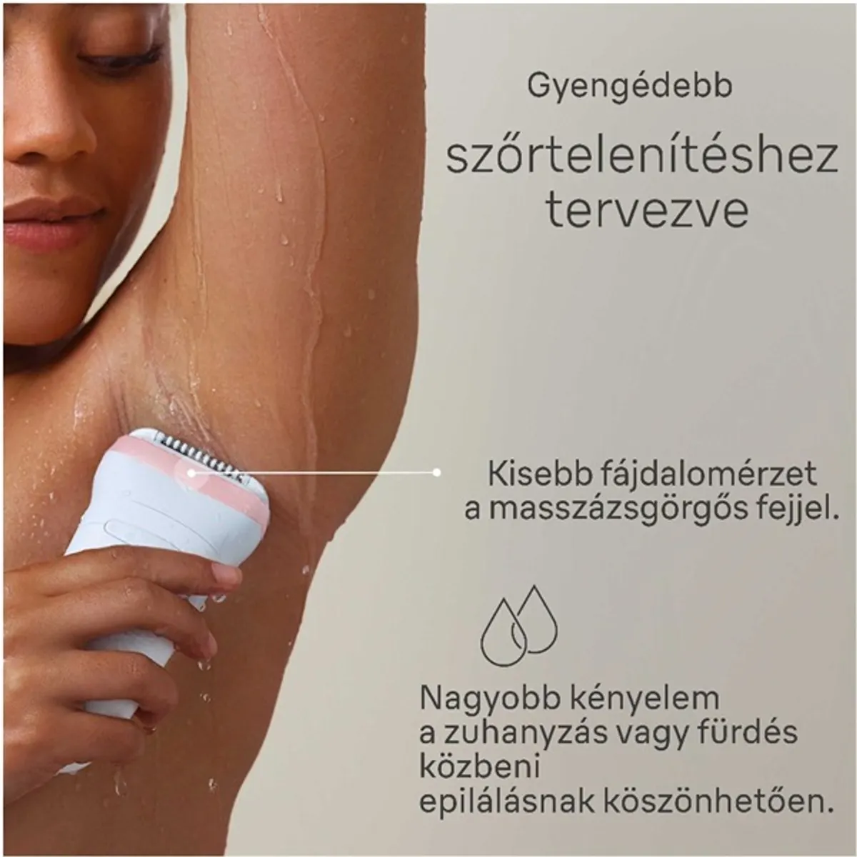 Braun 80743173 epilátor széles fej 40 MicroGrip csipesz vízálló masszázsgörgő 40 perc üzemidő #4