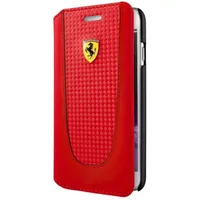 Ferrari FEPIFLBKP7LRE SF pit stop flip tok piros nyomott mintás 5,5" iPhone 7 Plus #2