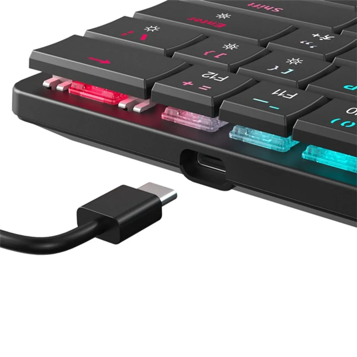 White Shark WS GK-006111-B/R-US Nagamaki fekete mechanikus USB-C RGB 61-62 gomb anti-ghosting #6