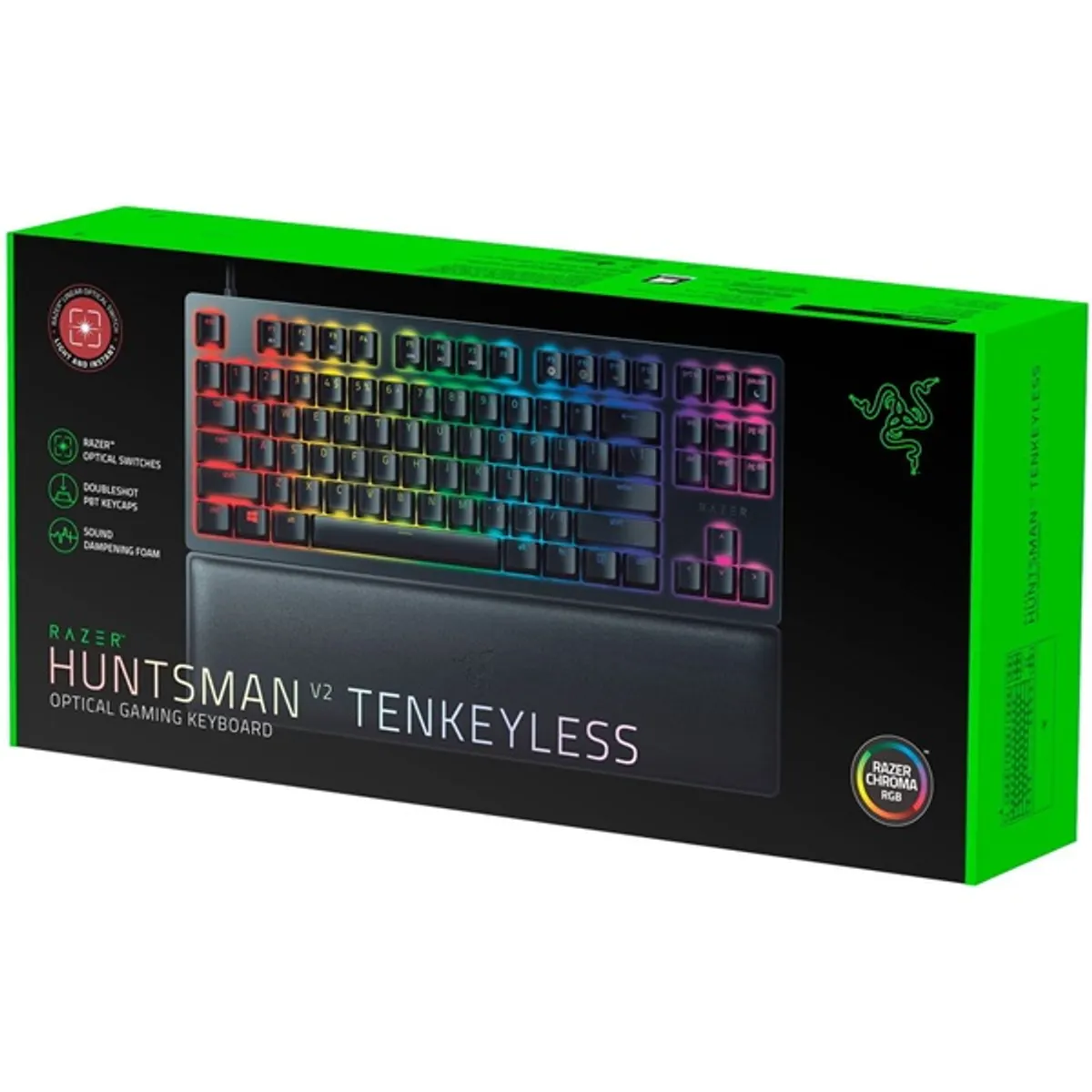 RAZER RZ03-03940100-R3M1 Huntsman V2 TKL Red optikai RGB USB-C US fekete alumínium #4