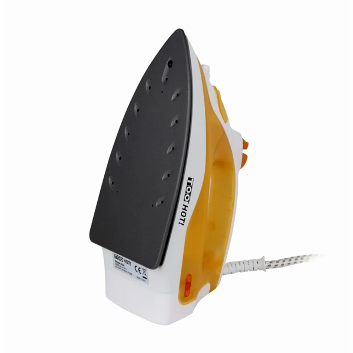 TOO IR-121-Y gőzölős vasaló fehér-sárga Teflon talp 180 ml tartály 1400 W gőzlövet funkció 7-18 g per perc #4