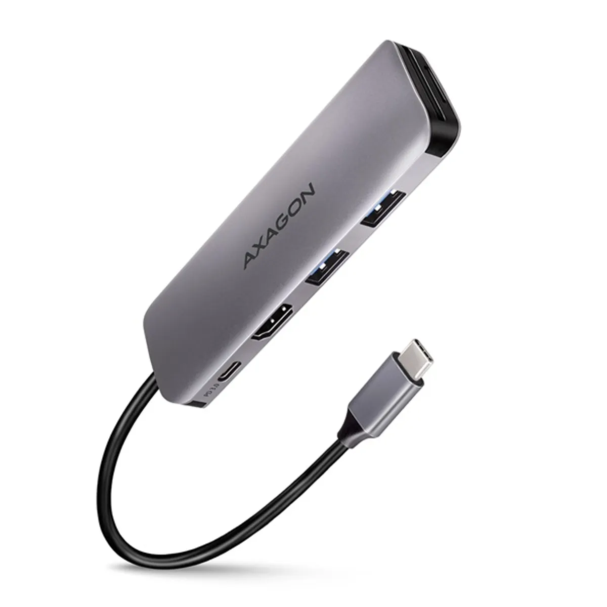 AXAGON HMC-5 5in1 USB-C dokkoló SD Micro SD HDMI 2x USB-A USB-C 20 cm kábel #1