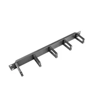 Lanberg AK-1202-B Kábelrendező panel 19" 1U fekete műanyag