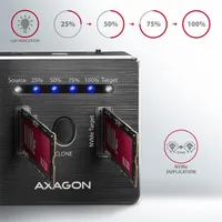 Axagon ADSA-M2C M.2 dokkoló 2x NVMe USB-C alumínium külső #4