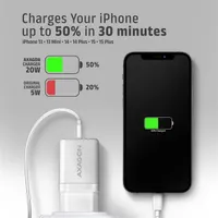 AXAGON ACU-PD20W PD3.0 QC4 USB-C töltő fehér univerzális 20W #6