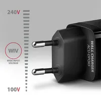 Axagon ACU-DPQ65 hálózati töltő 65W PD3.0 QC4+ 2x USB-C 1x USB-A univerzális fekete #3