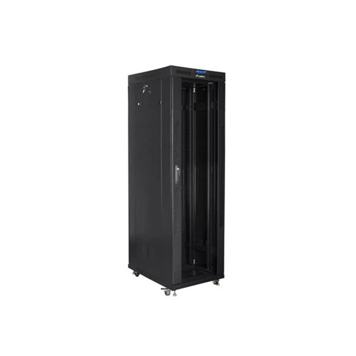 LANBERG FF01-8842-12BL szabadon álló rack 19" 42U 800x800 üvegajtós lcd fekete #2