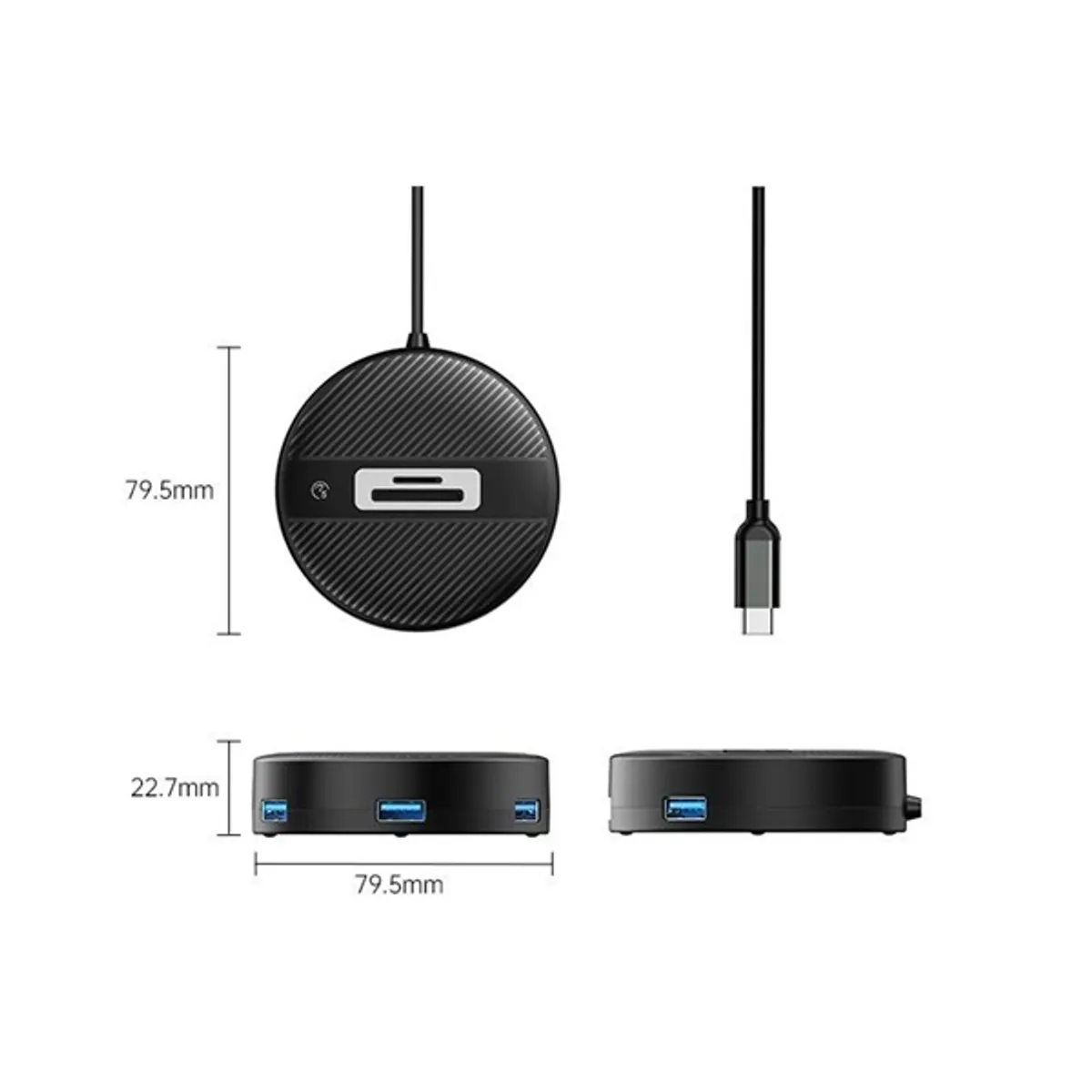 ORICO ORICO-YS5-C3-03-BK-BP 4-port USB-C hub SD Micro SD USB 3.0 #2