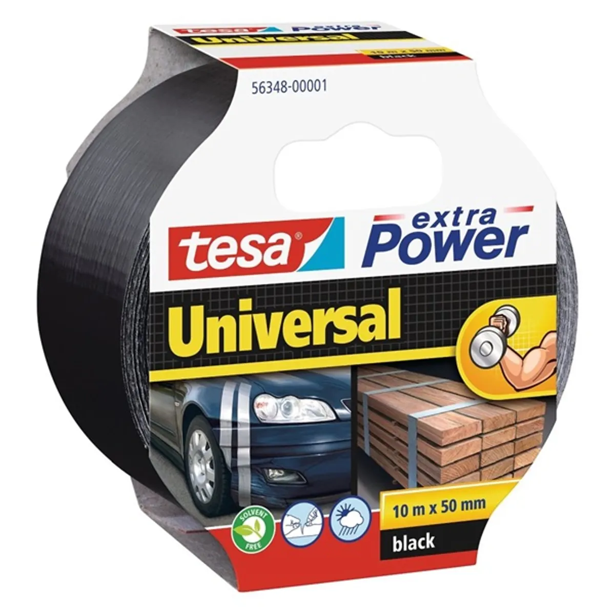 TESA 56348-00001-06 Extra Power 50mmx10m fekete szövetszalag #1