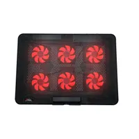 FROGGIEX FX-PC-P2-R HyperCooling Notebook hűtőpad 6 ventilátor USB hub RGB fekete 15.6" #2