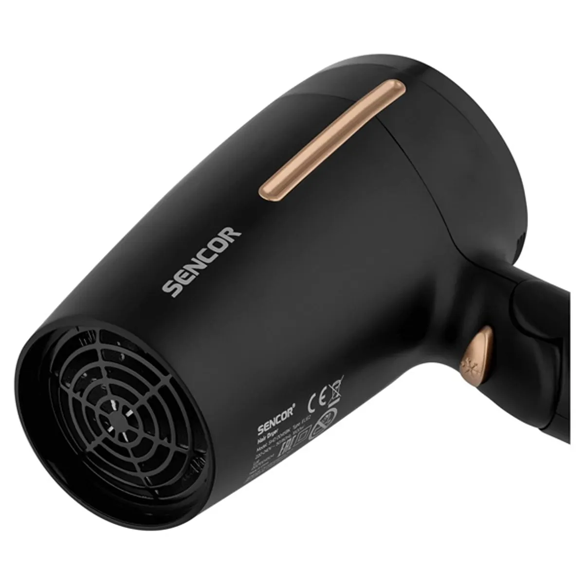 Sencor 41012454 SHD 0045BK fekete 1600 W 2 hőfok 2 sebesség ionos hideg levegő szűkítő fej 180 cm kábel #6