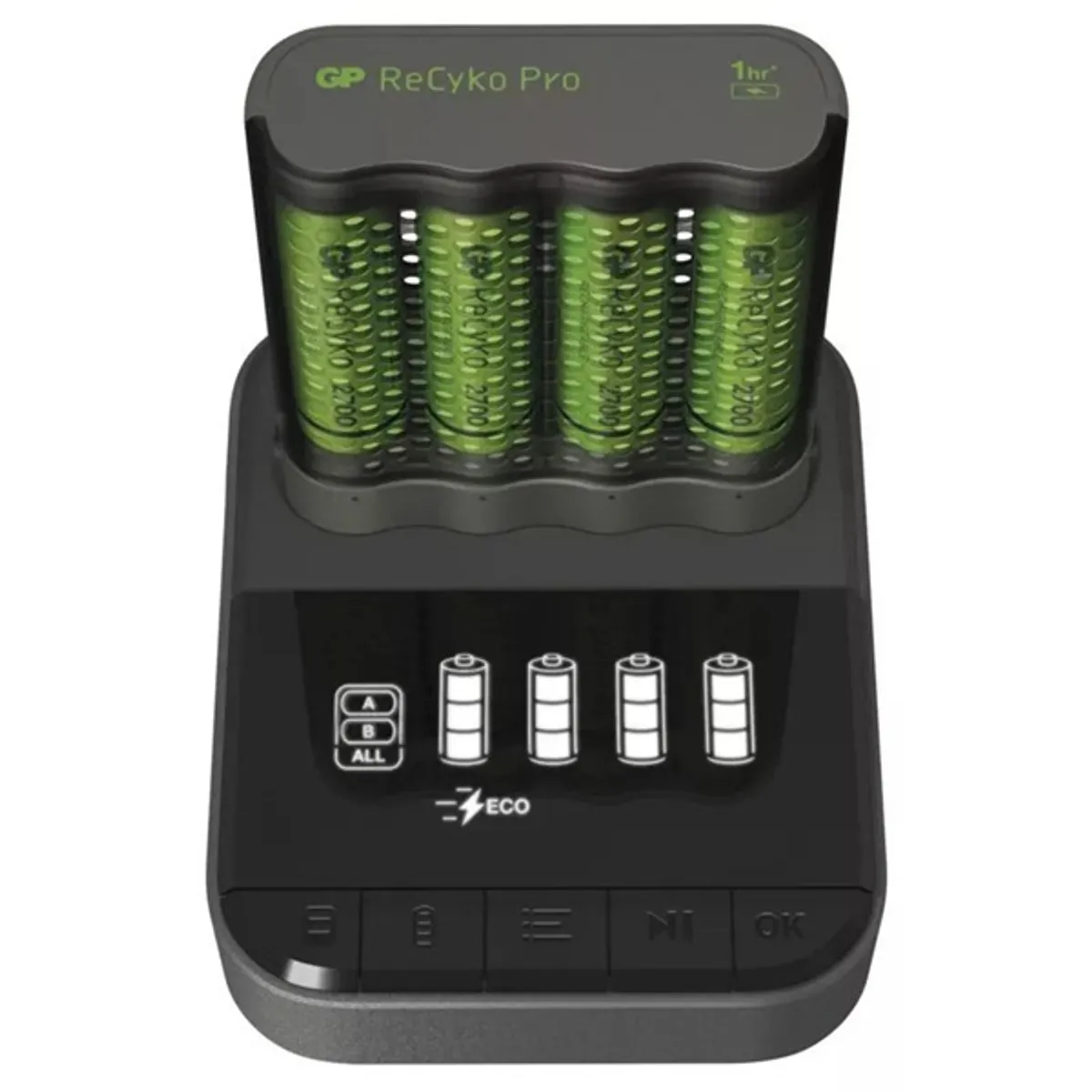 GP Batteries B54467D Akkumulátortöltő 4x AA AAA fekete dokkoló 1,5 óra #1