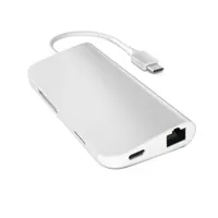 SATECHI ST-TCMAS Type-C többportos USB hub 4x USB-A, 1x USB-C, HDMI, RJ45, Micro SD és SD ezüst alumínium #2