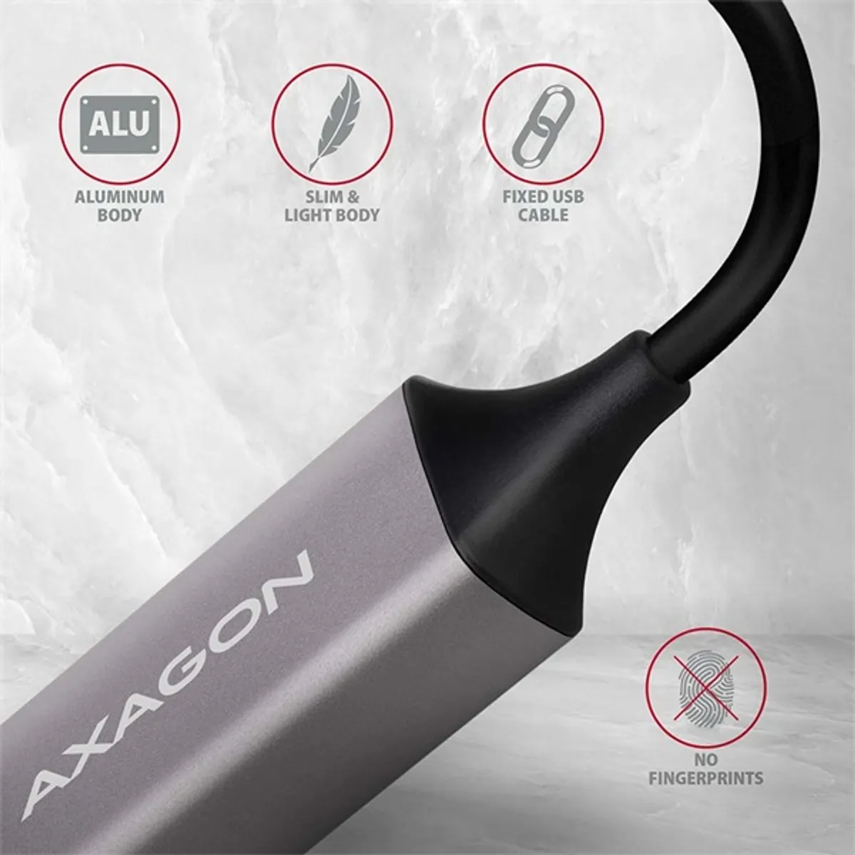 AXAGON ADE-TR usb 3.2 gen 1 külső gigabit ethernet adapter fekete 15 cm RJ-45 USB-A #4