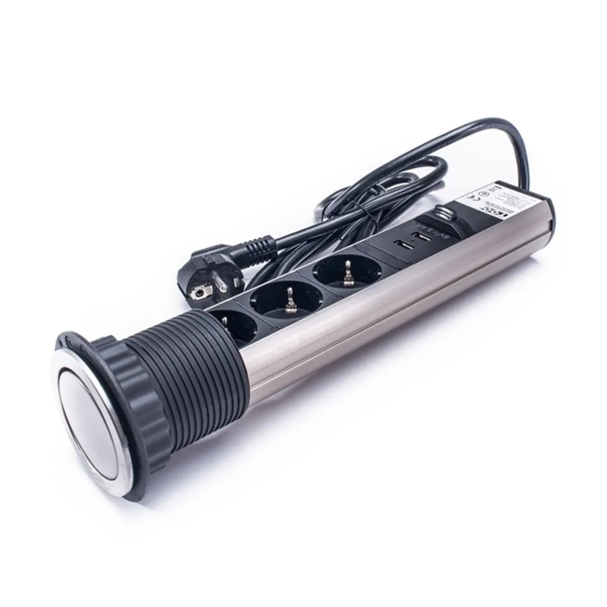 Too PPS-306-3BR beépíthető elosztó 3x schuko 2x usb-a 1,8 m ip20 #2