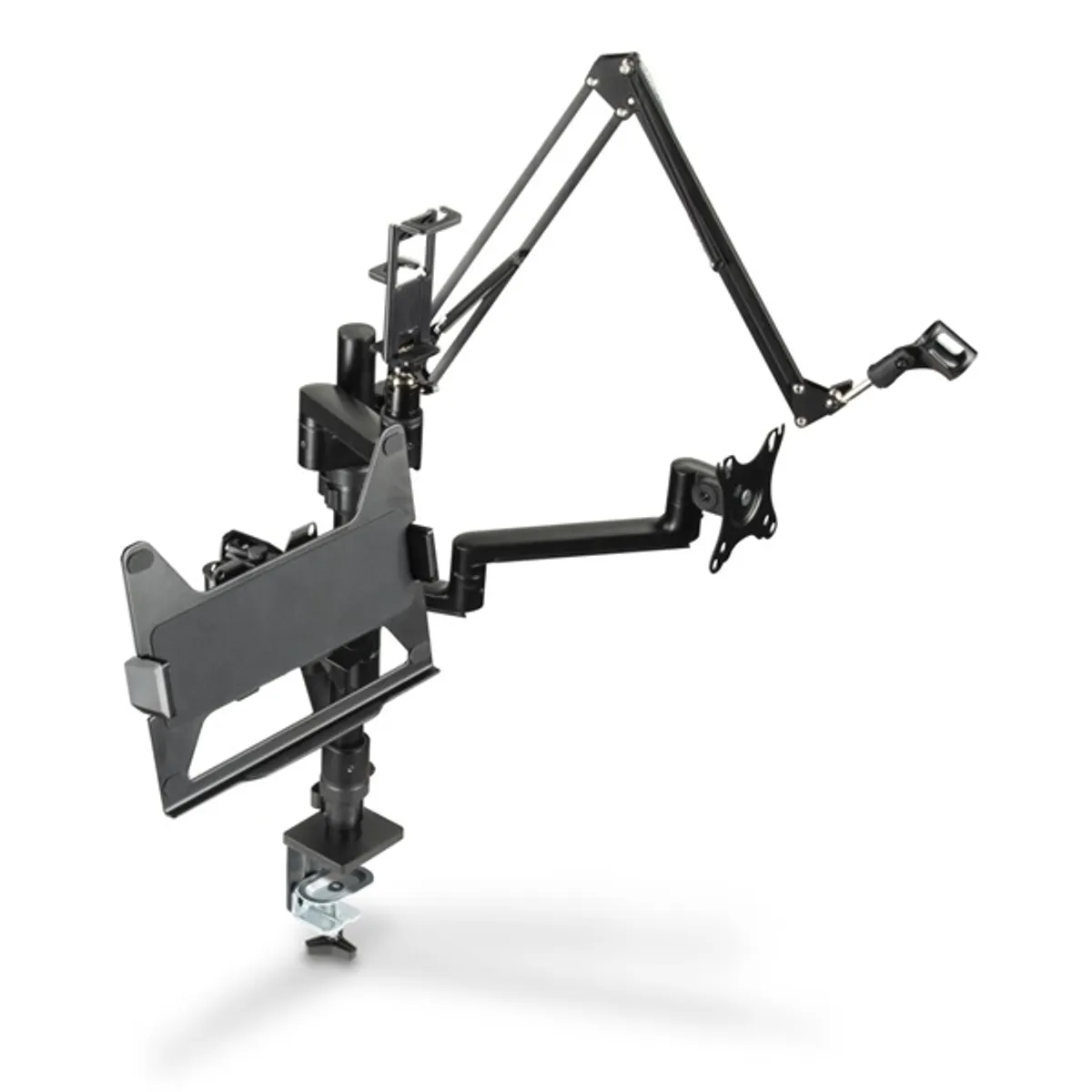 Hama 00004663 4 karos streaming monitor tartó fekete 13"-32" 75x75;100x100 forgatható billenthető 180° kábelrendező #3