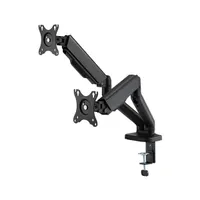 STELL 45026262 Monitortartó kar 2 db monitor 17"-32" Fekete Kábelerendező Forgatható Tilt 90 fok VESA 75x75 100x100 Acél, Alumínium 9 kg #3