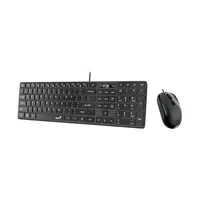 Genius 31330007404 SlimStar C126 billentyűzet és egér USB magyar kiosztás fekete 150 cm kábel 1000 dpi multimédia