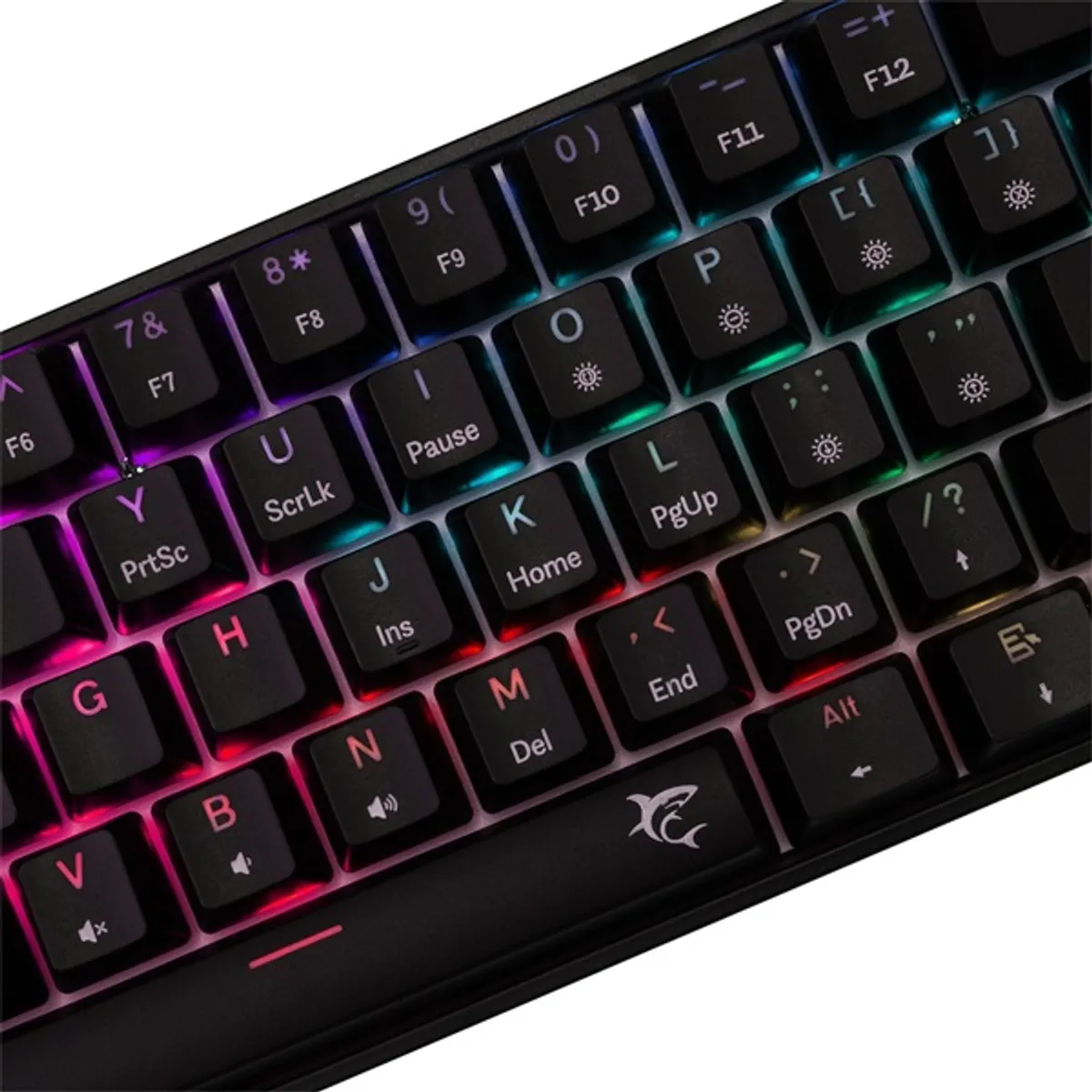 White Shark WS GK-004111B-R-US Shinobi 2 61-62 kulcsos kicserélhető piros kapcsoló USB-C RGB 1,8 m #2