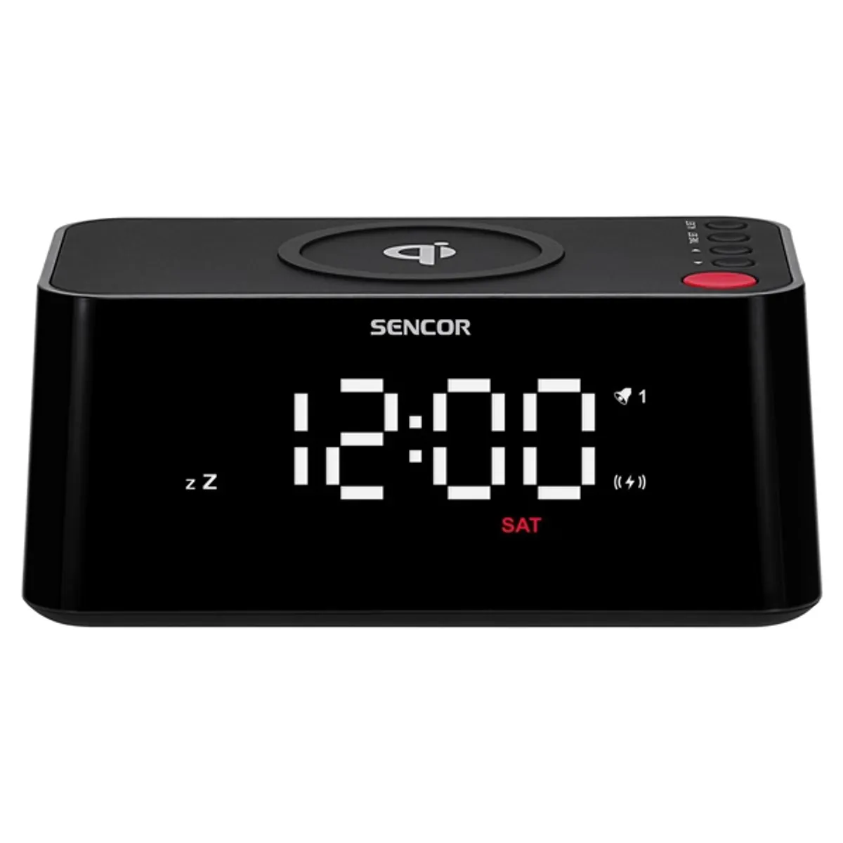 Sencor 35056747 ébresztőóra Qi töltővel 3,9" LED kijelző #3