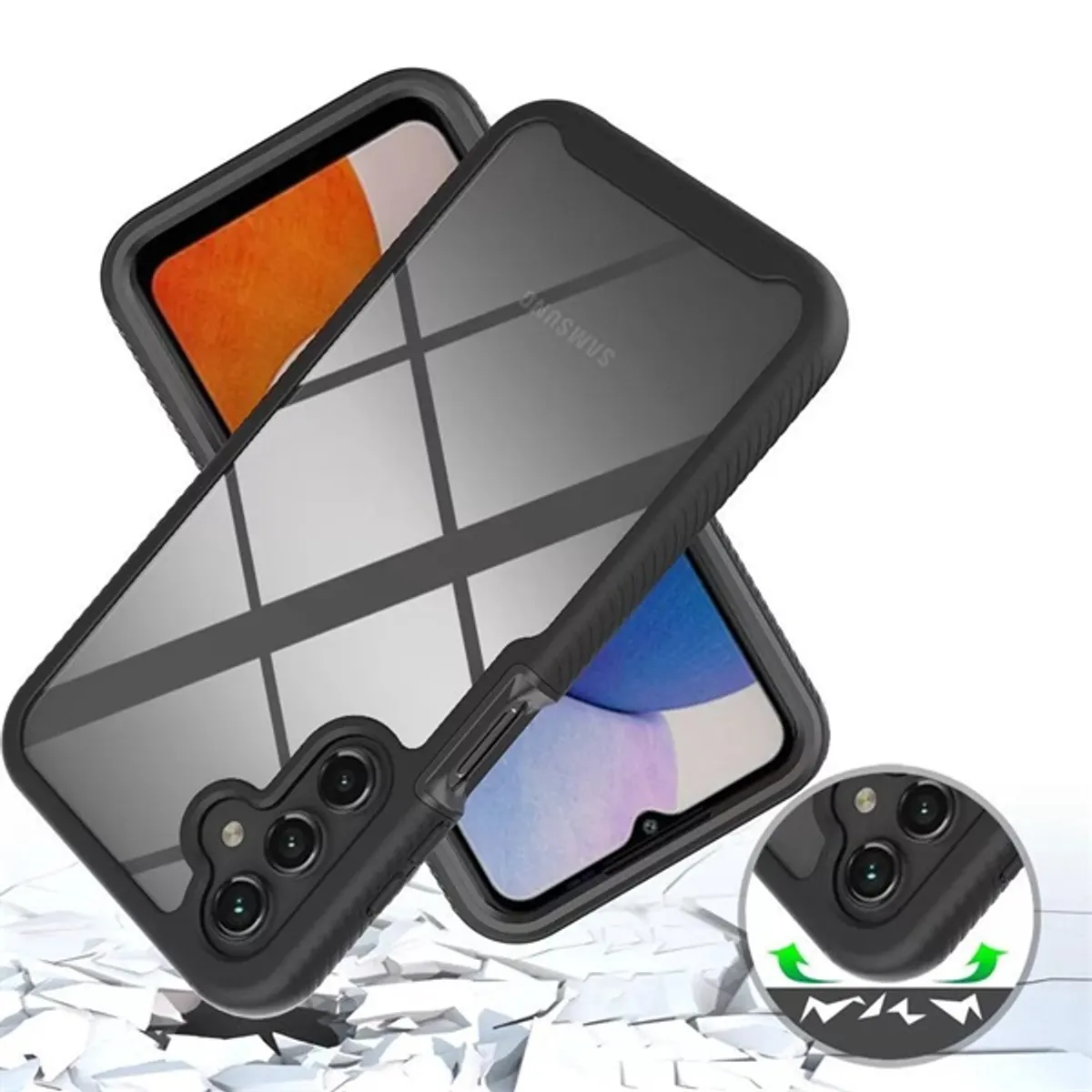 HAFFNER TP690183 Hátlap Szilikon Fekete Galaxy A15 4G és Galaxy A15 5G Samsung kompatibilitás #5