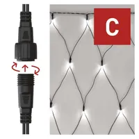 EMOS D1DC01 Fényfüzér háló 2x1,5 m 160 LED IP44 hideg fehér kültéri és beltéri #2