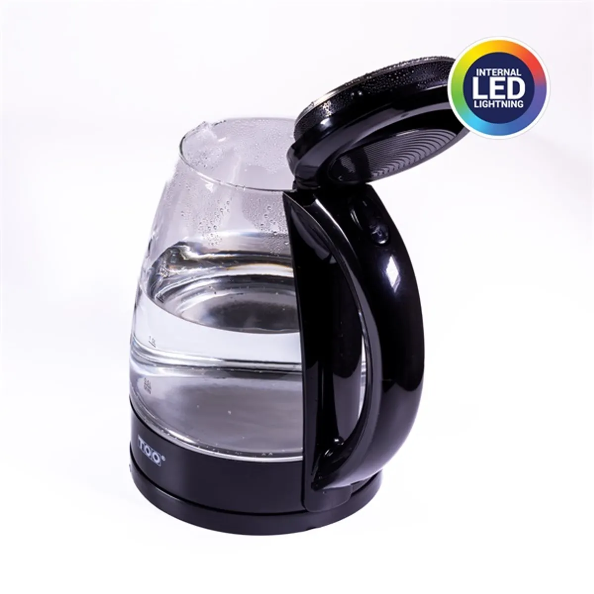 TOO KE-800 1,8 L üveg vízforraló vezeték nélküli, 1800 W, 360 fokos forgó talp, rejtett fűtőszál, vízszintjelző, vízkőszűrő, automatikus kikapcsolás #5