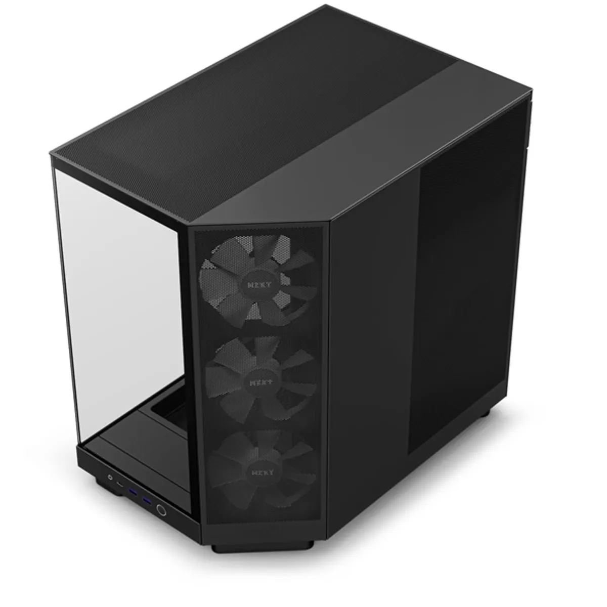 NZXT CC-H61FB-R1 H6 Flow RGB 3x120mm RGB ventilátor, táp nélküli, edzett üveg, ATX, fekete #3