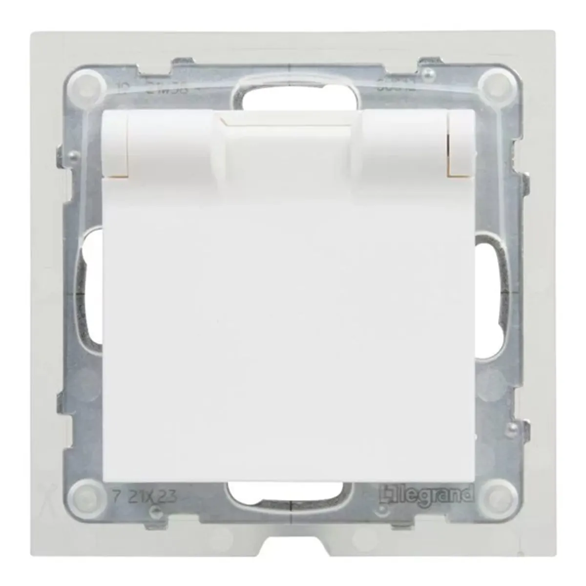Legrand 721123 Suno 2P-F csatlakozóaljzat fehér ip44 süllyesztett rugós bekötés gyermekvédelem #1