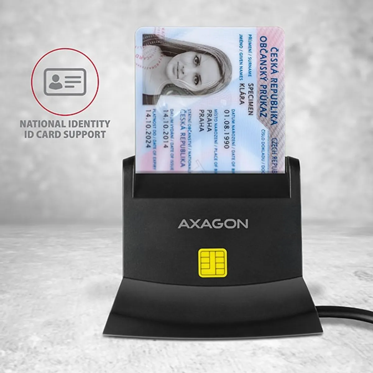 AXAGON CRE-SM2 smart kártyaolvasó 4-nyílású SD, microSD, SIM USB 2.0 #2