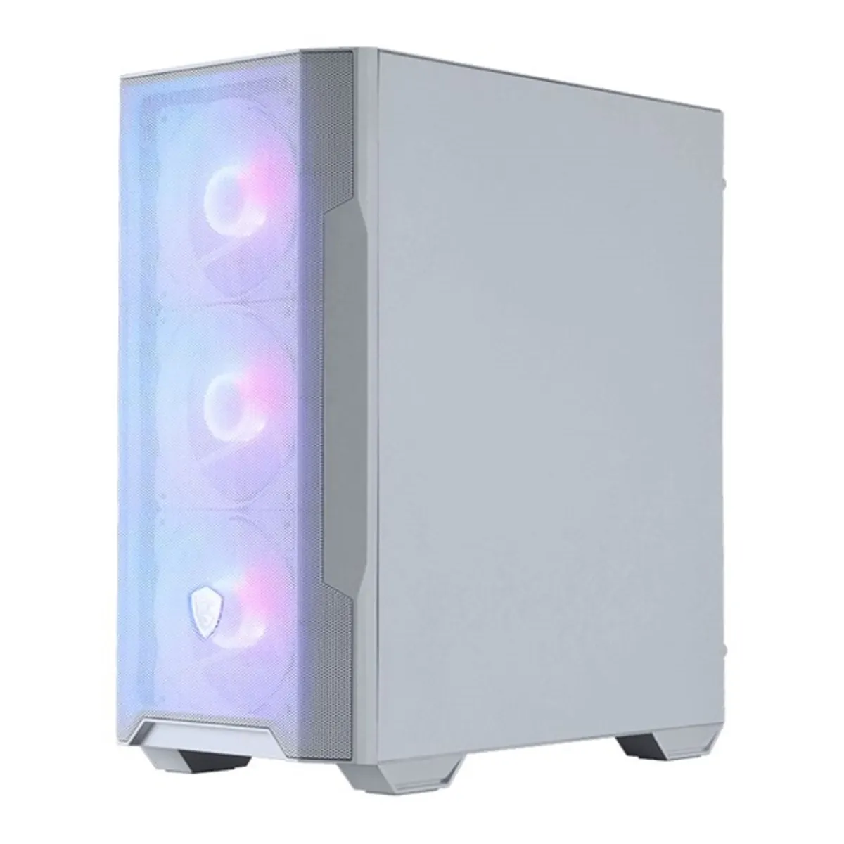 MSI MAG FORGE M100R WHITE MAG FORGE M100R 4x ARGB ventilátor mATX fehér 2x 3,5 külső hely 2x 2,5 belső hely táp nélküli #1