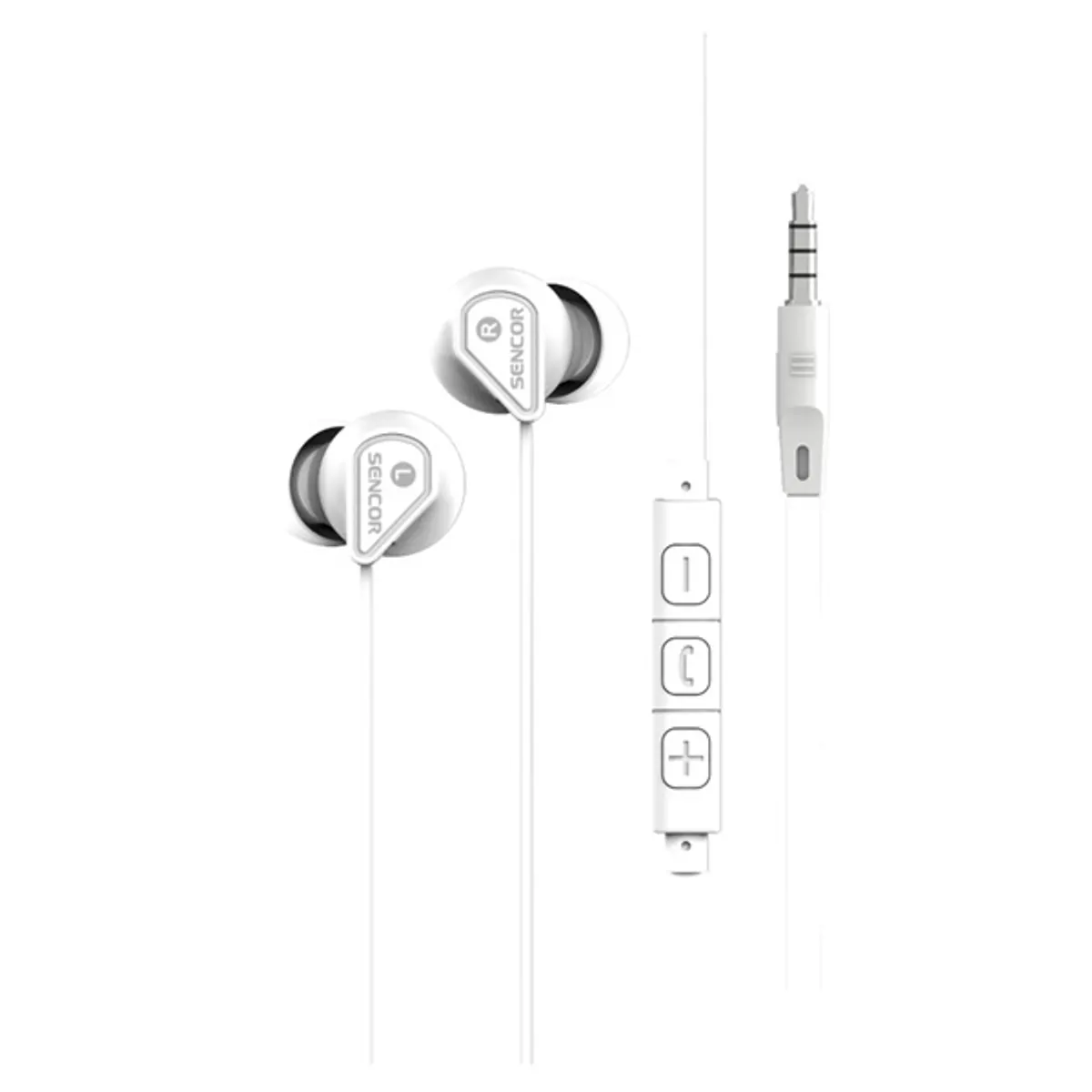 Sencor 35052267 SEP 172 fülhallgató headset fehér 3,5 mm 1,2 m vezetékes mikrofonos 16 ohm #1