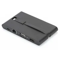 Digitus DA-70865 usb type-c univerzális utazó dokkoló 9-port hdmi 4k vga rj45 microsd sd mmc szürke #4