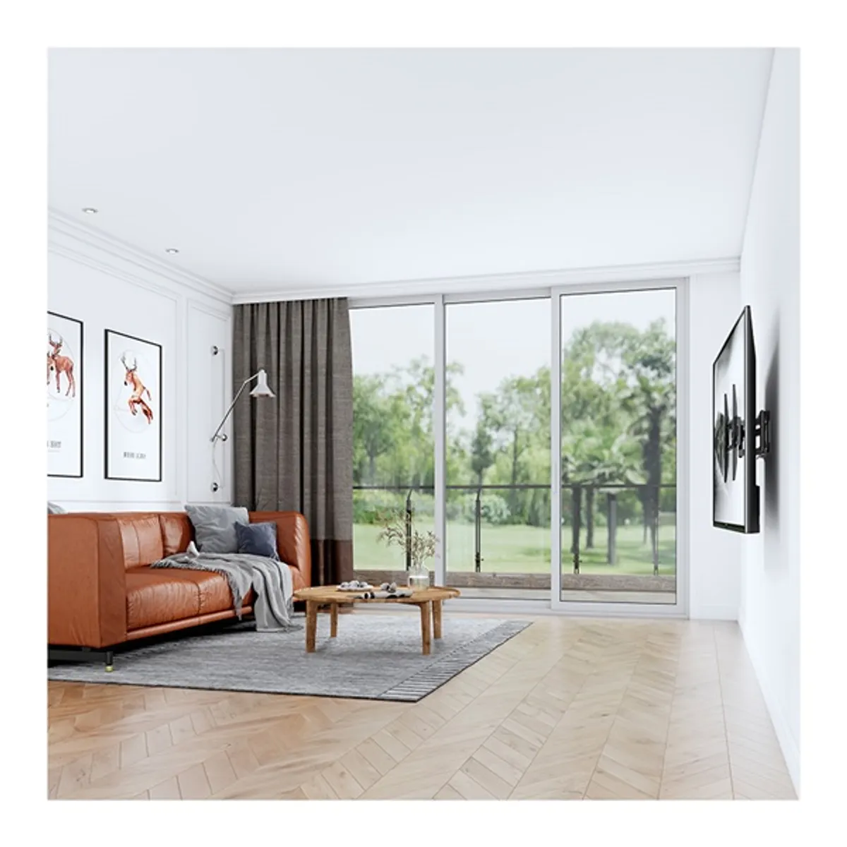 STELL 35057262 fali konzol acél fekete, 45 kg, forgatható 60°, billenthető 15°, min 32" max 70", VESA 75x75;100x100;200x200;400x400, 1 db, csavaros #6