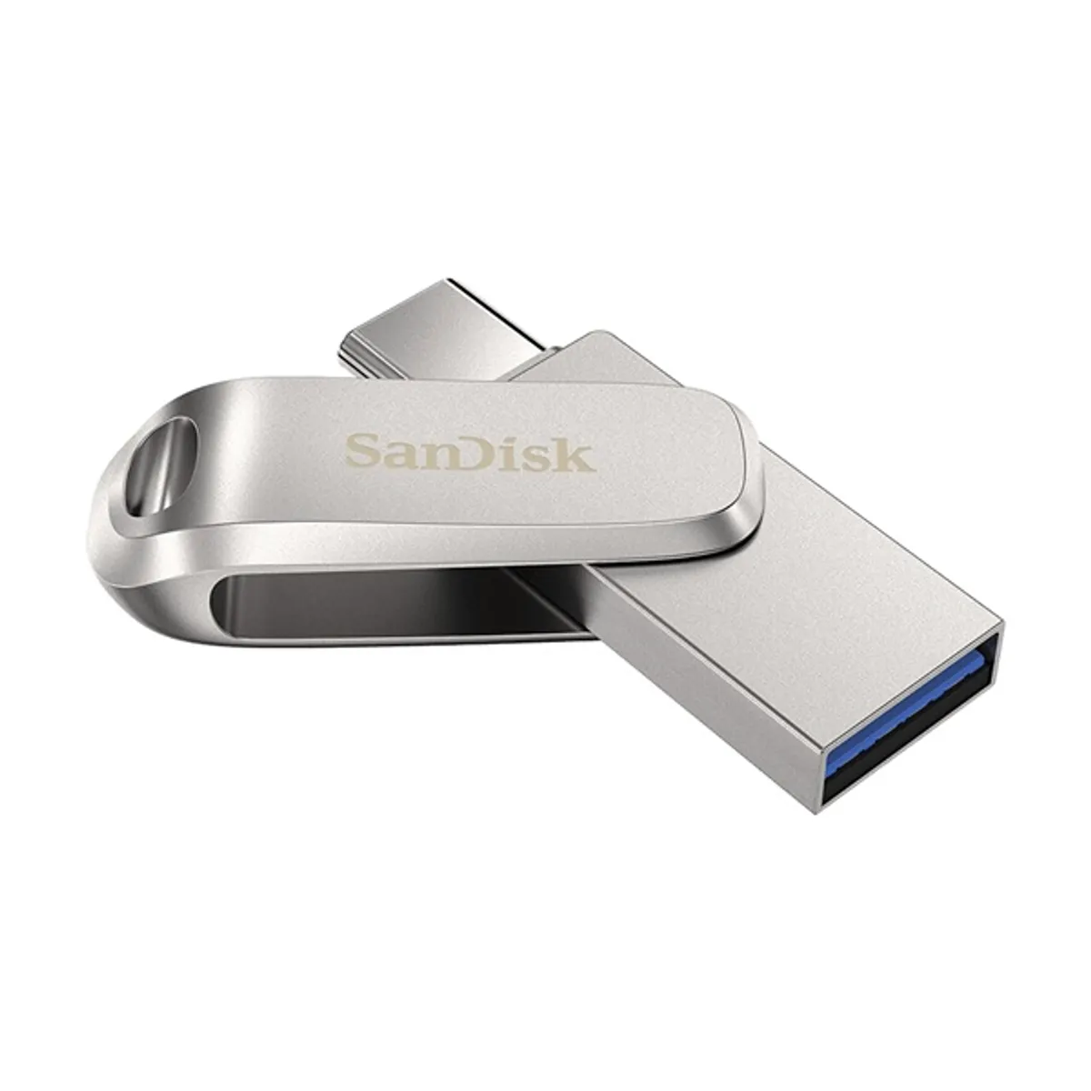 SANDISK 00186465 Dual Drive Luxe 256GB Type-C és Type-A USB 3.1 Gen 1 forgó fém burkolat ezüst #1
