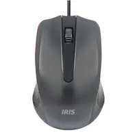 IRIS IOM861-B egér USB 1000 DPI 1,30 m fekete 105x65x40 mm