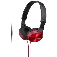Sony MDRZX310APR.CE7 MDRZX310AP 30 mm-es dinamikus hangszórók, 120 cm kábel, 3,5 mm jack, mikrofonos, összecsukható, piros és fekete