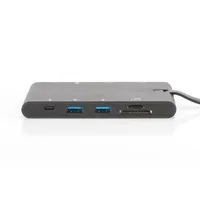 Digitus DA-70865 usb type-c univerzális utazó dokkoló 9-port hdmi 4k vga rj45 microsd sd mmc szürke #2
