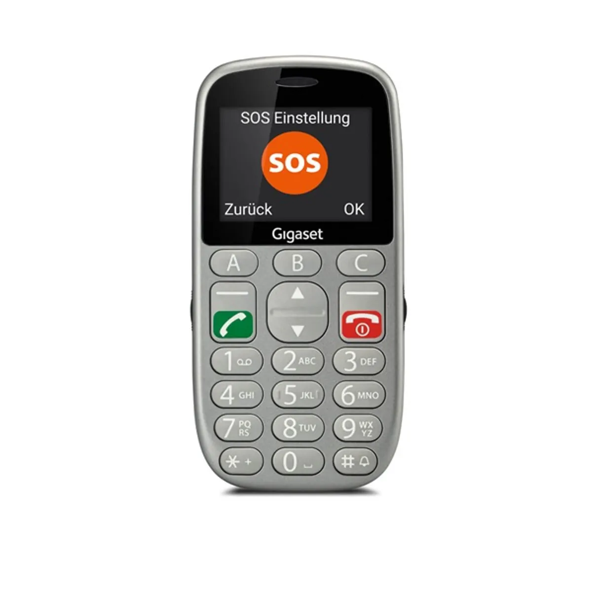 Gigaset S30853-H1177-R601 GL390 senior dual sim 2,2" ezüst SOS gomb #1