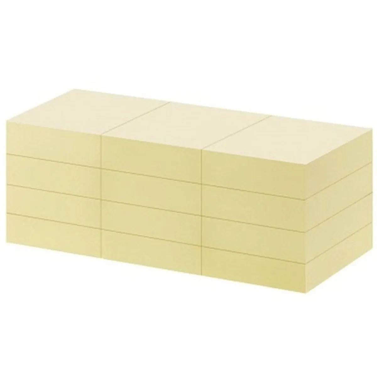 Office Depot 1418937 jegyzettömb 38x50mm sárga 100 lapos 12 tömb csomag újrahasznosított #1