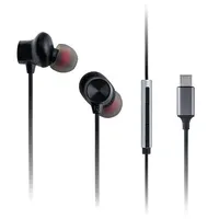 Panasonic RP-TCM225DEK USB-C fülhallgató fekete beépített mikrofon 10 mm hangszóró 32 ohm 1,2 m kábel