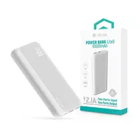 Devia ST125643 Kintone Series Lite 5 2xUSB Type-C microUSB 10 000 mAh Fehér power bank